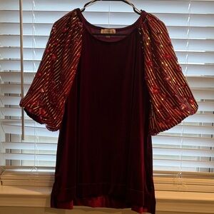 Umgee velvet and sequin top
